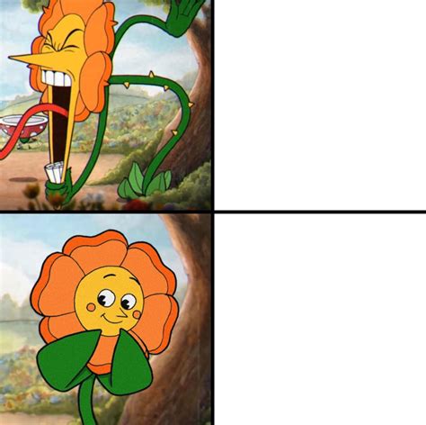 Screaming Flower Meme Template